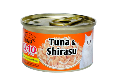 Ciao White Meat Tuna & Shirasu In Jelly Canned Cat Food 75g