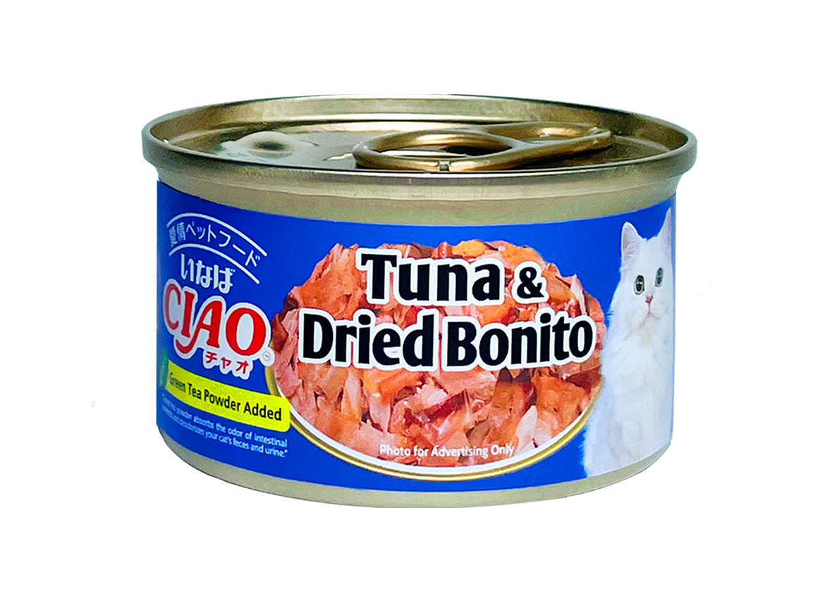 Ciao White Meat Tuna & Dried Bonito In Jelly Canned Cat Food 75g