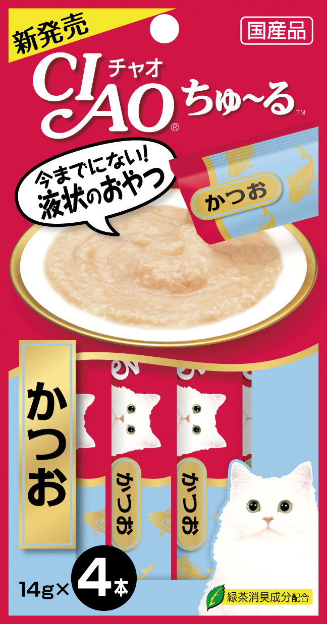Ciao ChuRu Katsuo Tuna Liquid Cat Treat 4pcs x 14g