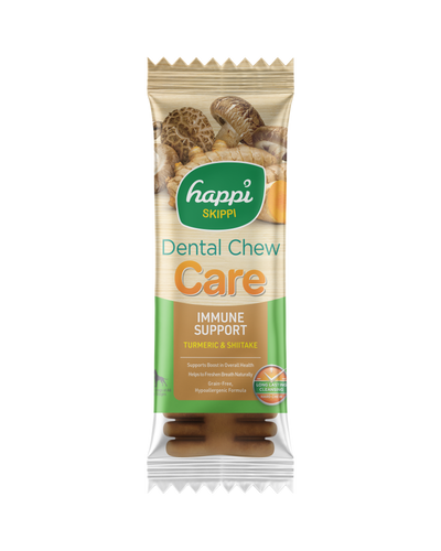 3 FOR RM10.50 :Happi Skippi (Doggy) Care Turmeric & Shiitake Immune Support Grain-Free Dental Dog Chew 25g