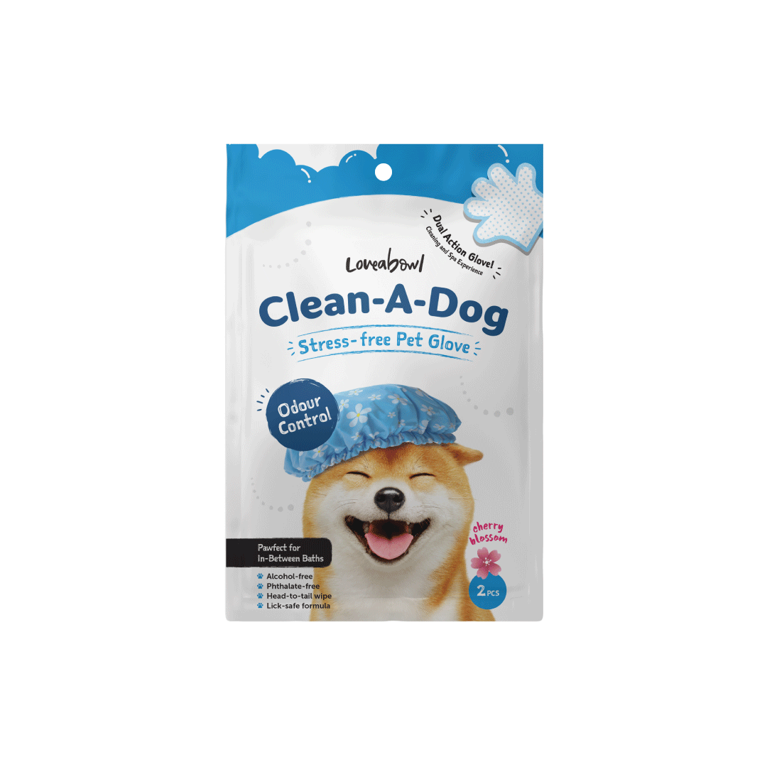 Loveabowl Clean-A-Dog Stress-Free Pet Glove Trail Pack 2pcs