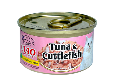 Ciao White Meat Skipjack Tuna & Cuttlefish In Jelly Canned Cat Food 75g