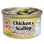 Ciao Premium Cat Canned Food White Meat Chicken & Scallop In Jelly Canned Cat Food 75g