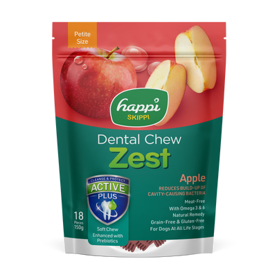 Happi Skippi (Doggy) Zest Petite Apple Dental Dog Chew 150g