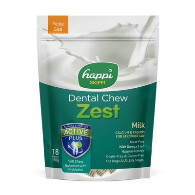 Happi Skippi (Doggy) Zest Petite Milk Dental Dog Chew 150g