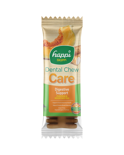 3 FOR RM10.50 :Happi Skippi (Doggy) Dental Chew Care Pumpkin & Mountain Yam Digestive Support 25g
