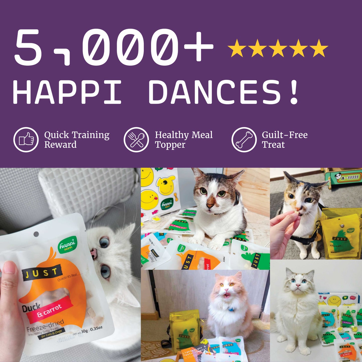 Happi Skippi Just Freeze-Dried Treats For Cats & Dogs 10g