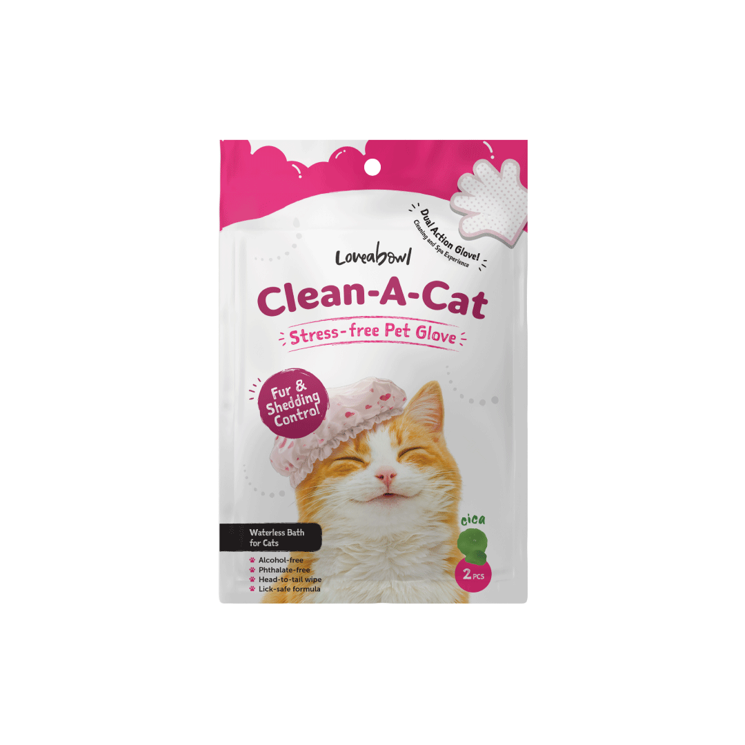 Loveabowl Clean-A-Cat Stress-Free Pet Glove Trail Pack 2pcs