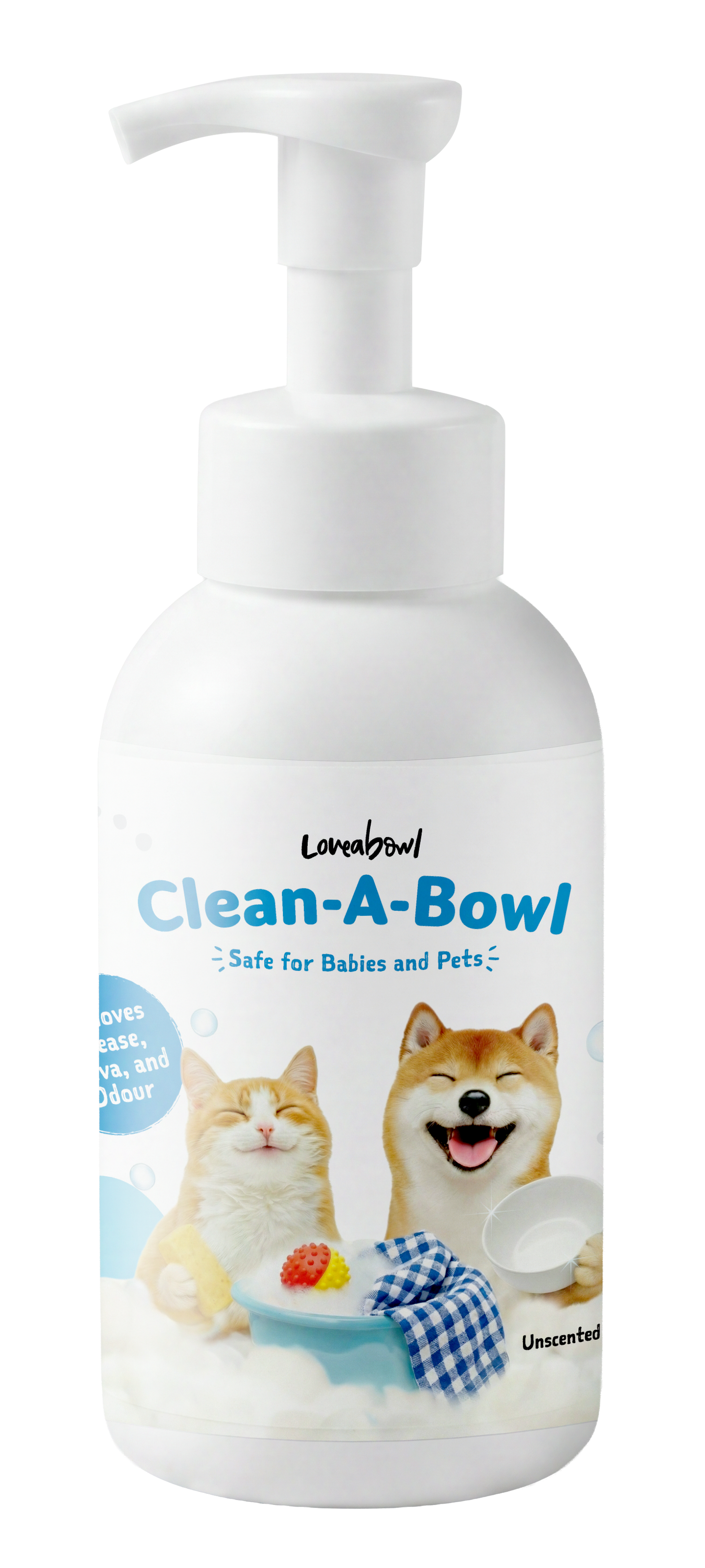 Loveabowl Clean-A-Bowl Removes 99.99% Of Food Stains 500ml, Saliva Residue & Odour While Remaining Gentle For Pets, Babies & The Whole Family.