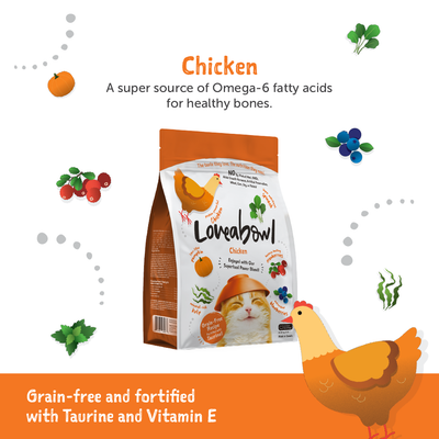Loveabowl Chicken Grain Free Dry Cat Food