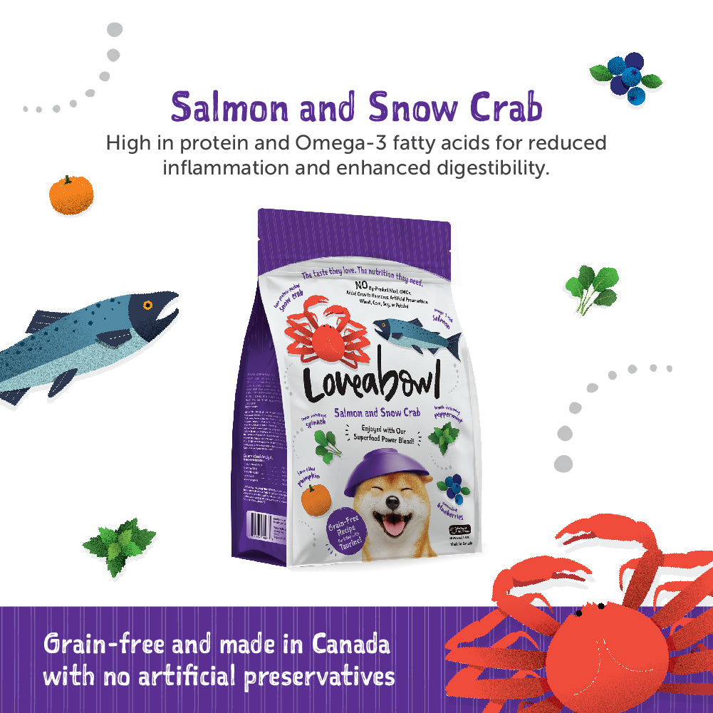 Loveabowl Salmon & Snow Crab Grain Free Dog Dry Food