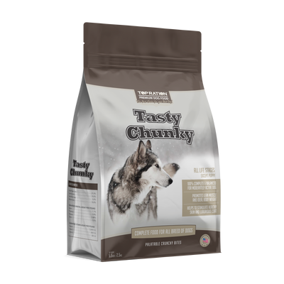 Top Ration Premium Dog Food Tasty Chunky Dog Dry Food 2.5kg