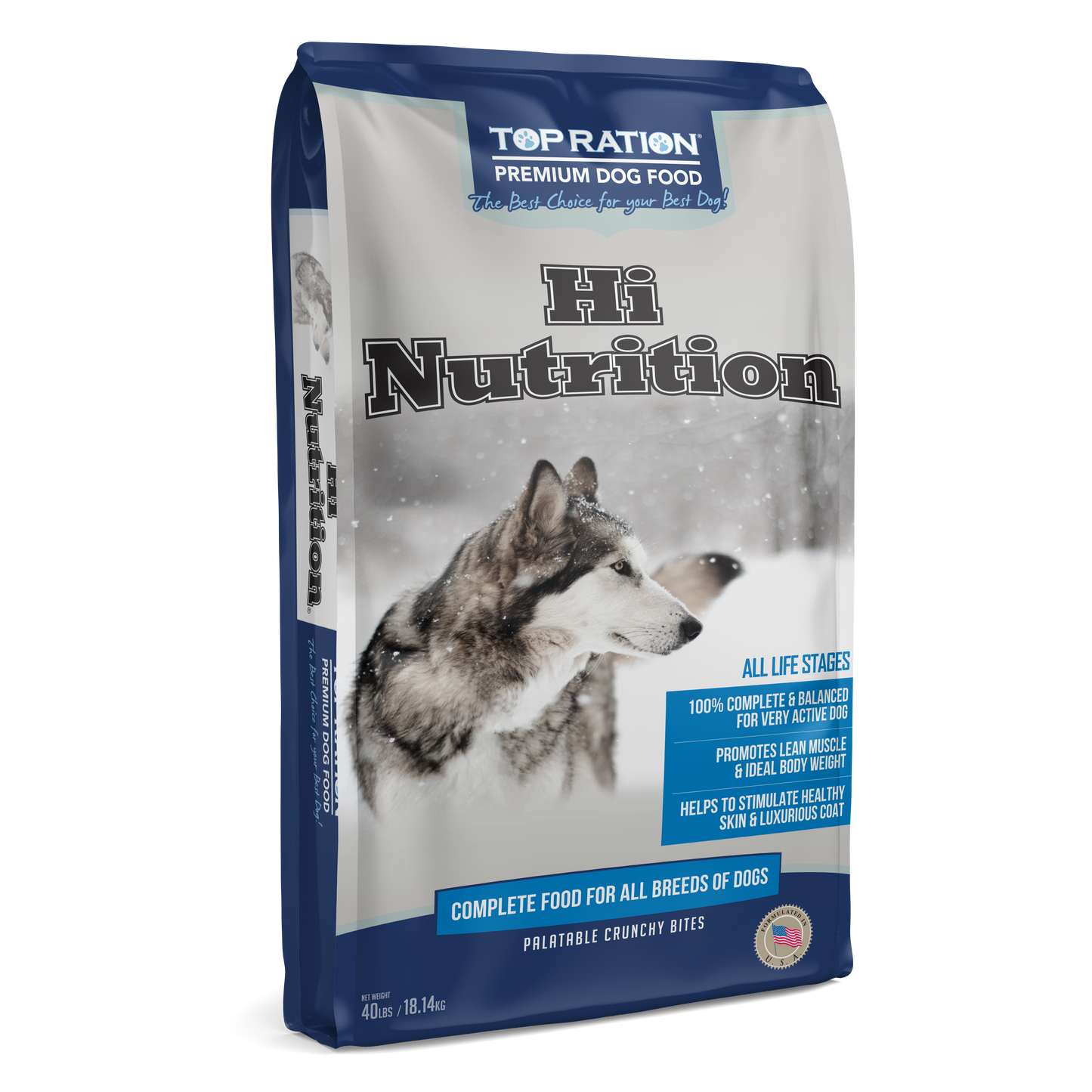 Top Ration Premium Dog Food Hi Nutrition Dog Dry Food 18.1kg
