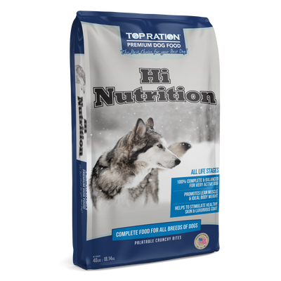 Top Ration Premium Dog Food Hi Nutrition Dog Dry Food 18.1kg