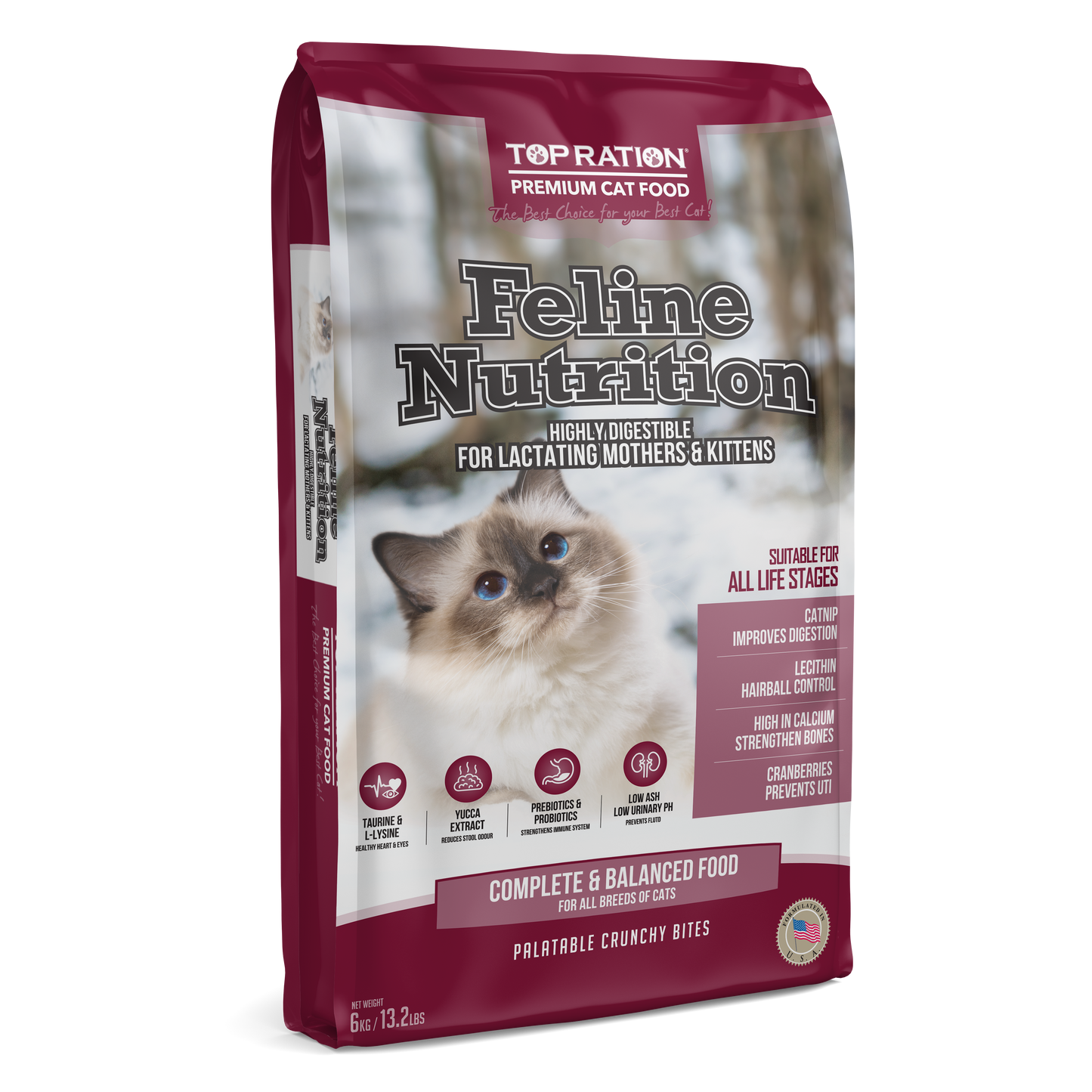 Top Ration Premium Cat Dry Food Feline Nutrition 6kg High Quality Cat Food