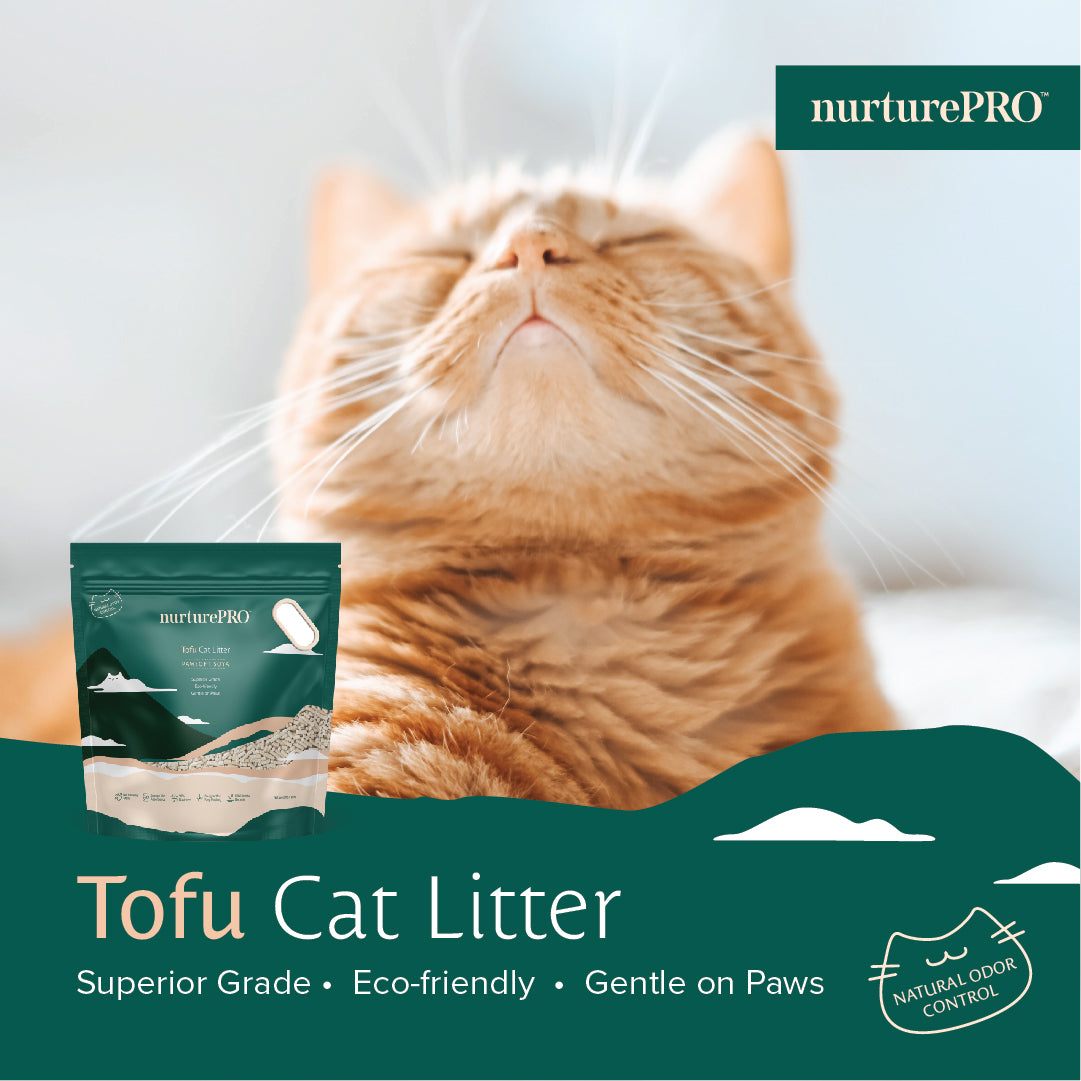 NurturePRO Tofu Cat Litter 7L | Flushable | Dust-Free | Fast Clumping | Odour Control | Original / Corn / Green Tea / Charcoal